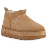 Damen Winter Boots in Hellbraun