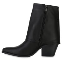 Damen Cowboy Boots in Schwarz