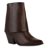 Damen Cowboy Boots in Braun