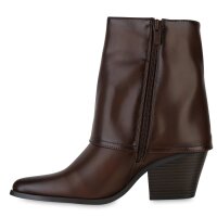 Damen Cowboy Boots in Braun