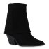 Damen Cowboy Boots in Schwarz Velours