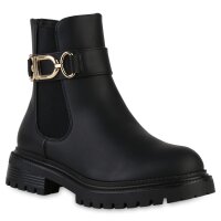 Damen Biker Boots in Schwarz