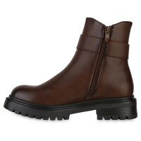 Damen Biker Boots in Braun