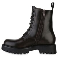 Damen Schnürstiefeletten in Dunkelrot