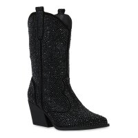 Damen Cowboystiefel in Schwarz