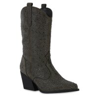 Damen Cowboystiefel in Olivgrün