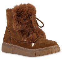 Damen Winter Boots in Hellbraun