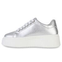 Damen Plateau Sneaker in Silber