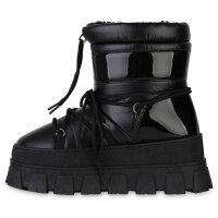 Damen Winter Boots in Schwarz Lack