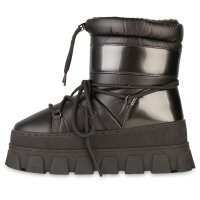 Damen Winter Boots in Grau Metallic