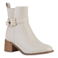 Damen Biker Boots in Beige