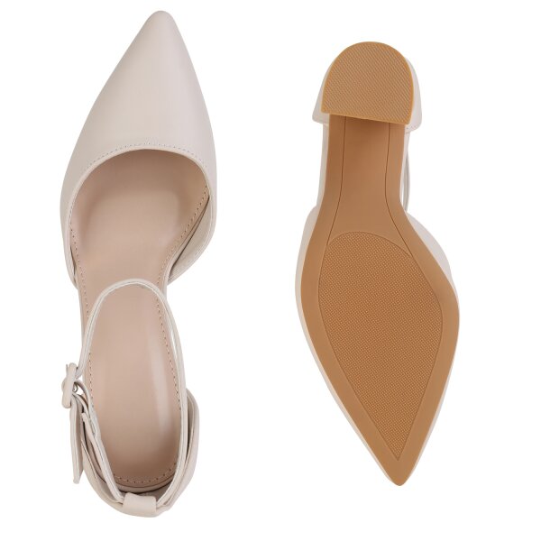 Damen Spitze Pumps in Beige