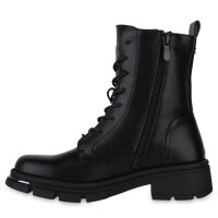 Damen Schnürstiefeletten in Schwarz