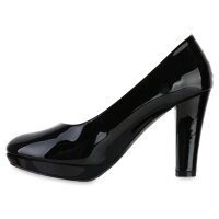 Damen Klassische Pumps in Schwarz Lack