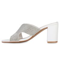 Damen Pantoletten in Weiss