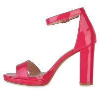 Damen Klassische Sandaletten in Fuchsia Lack
