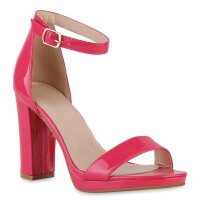 Damen Klassische Sandaletten in Fuchsia Lack