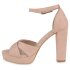 Damen High Heels in Rosa Velours