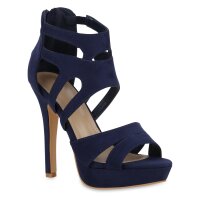 Damen High Heels in Dunkelblau