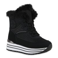 Damen Sneakerstiefel in Schwarz