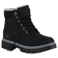 Damen Worker Boots in Schwarz