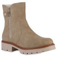 Damen Klassische Stiefeletten in Khaki