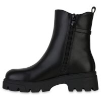 Damen Klassische Stiefeletten in Schwarz PU