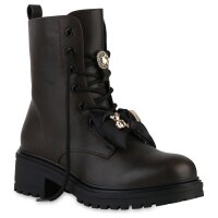 Damen Schnürstiefeletten in Braun