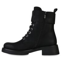 Damen Schnürstiefeletten in Schwarz