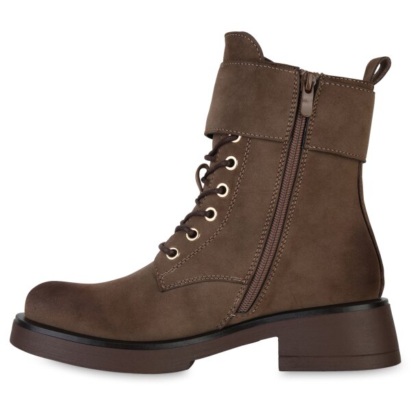 Damen Schnürstiefeletten in Braun