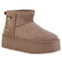Damen Winter Boots in Khaki