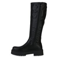 Damen Plateaustiefel in Schwarz