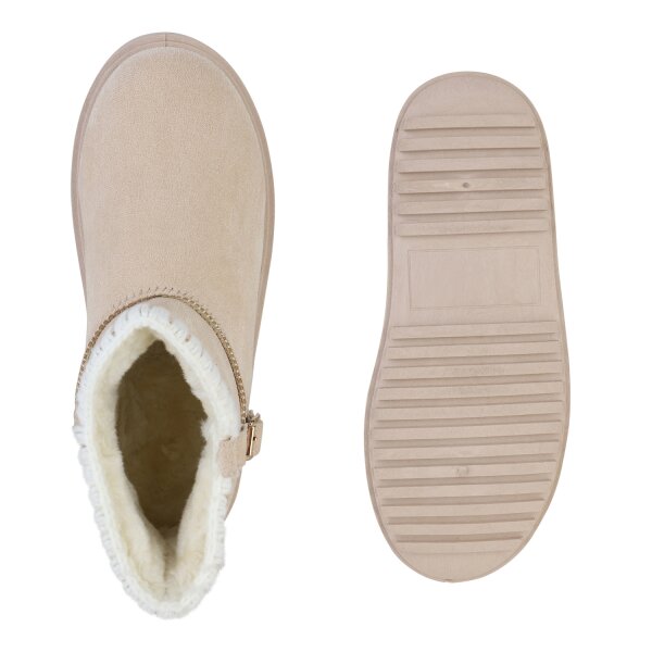Damen Winter Boots in Beige