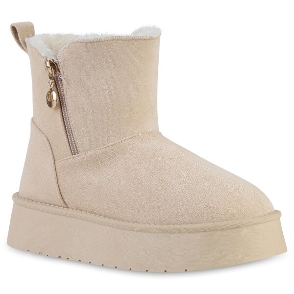 Damen Winter Boots in Beige