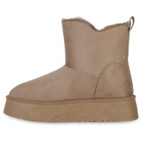 Damen Winter Boots in Khaki