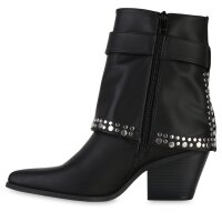 Damen Cowboy Boots in Schwarz
