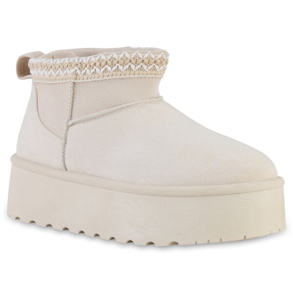 Damen Winter Boots in Beige