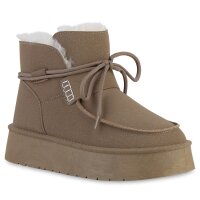 Damen Winter Boots in Khaki