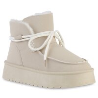 Damen Winter Boots in Beige