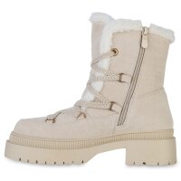 Damen Schnürstiefeletten in Beige