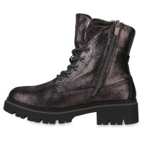 Damen Schnürstiefeletten in Mokka