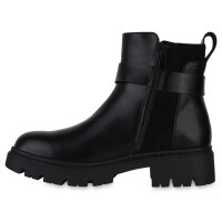 Damen Biker Boots in Schwarz