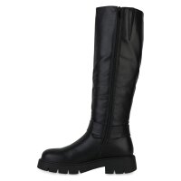 Damen Bikerstiefel in Schwarz