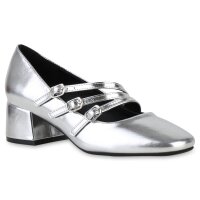 Damen Mary Janes in Silber