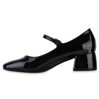 Damen Mary Janes in Schwarz Lack