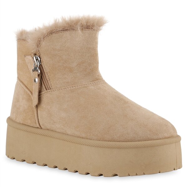 Damen Winter Boots in Khaki