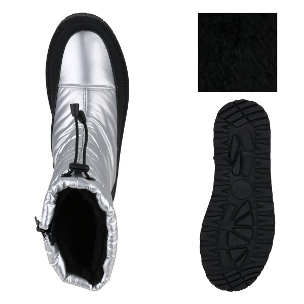 Damen Winter Boots in Silber