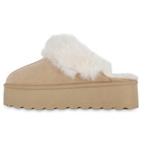 Damen Pantoffeln in Khaki