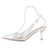 Damen Slingpumps in Weiss Lack
