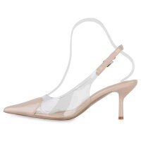 Damen Slingpumps in Nude Lack